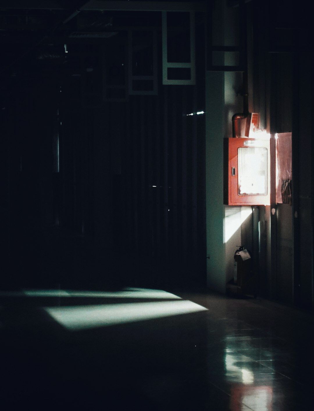 clock ticking in dark room