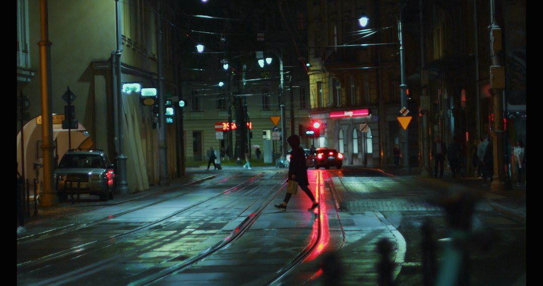 old city street at night