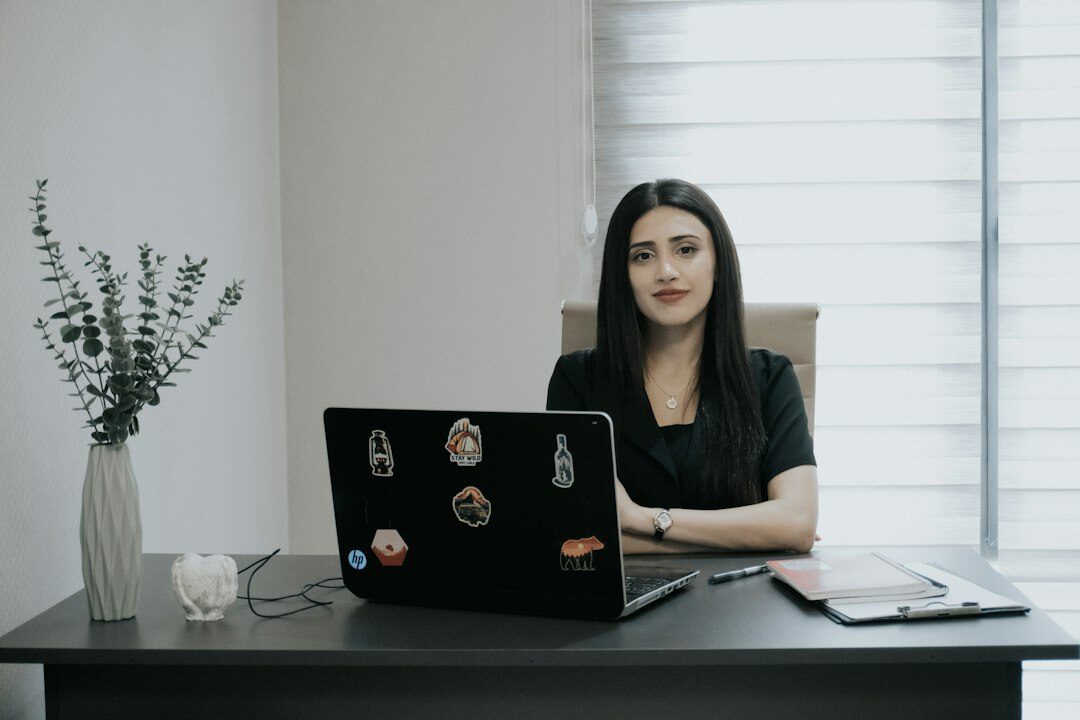 mystery writer at desk