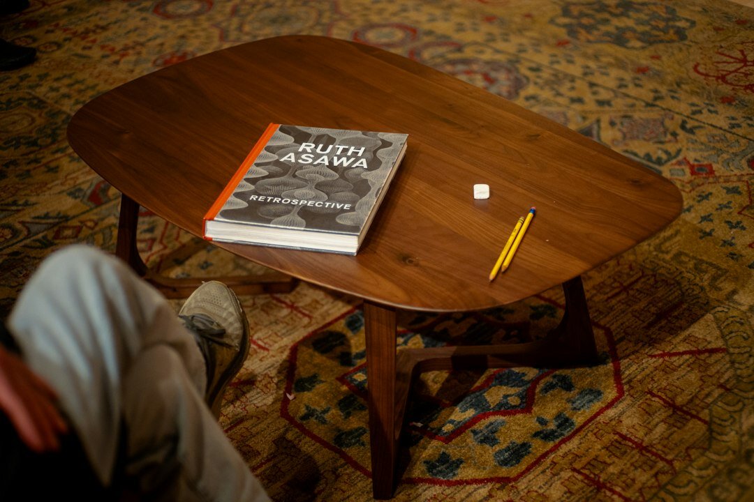 mystery novel on table